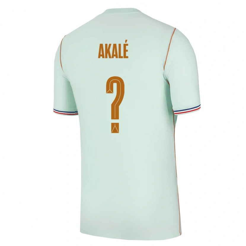 Danxen Mujer Camiseta Francia Joakim Akalé #0 Verde Oro 2ª Equipación 26-28 La Camisa