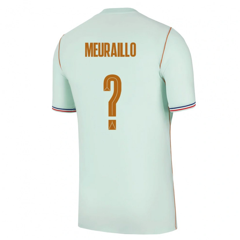 Danxen Mujer Camiseta Francia Thâo Mouapa Mwa Meuraillo #0 Verde Oro 2ª Equipación 26-28 La Camisa