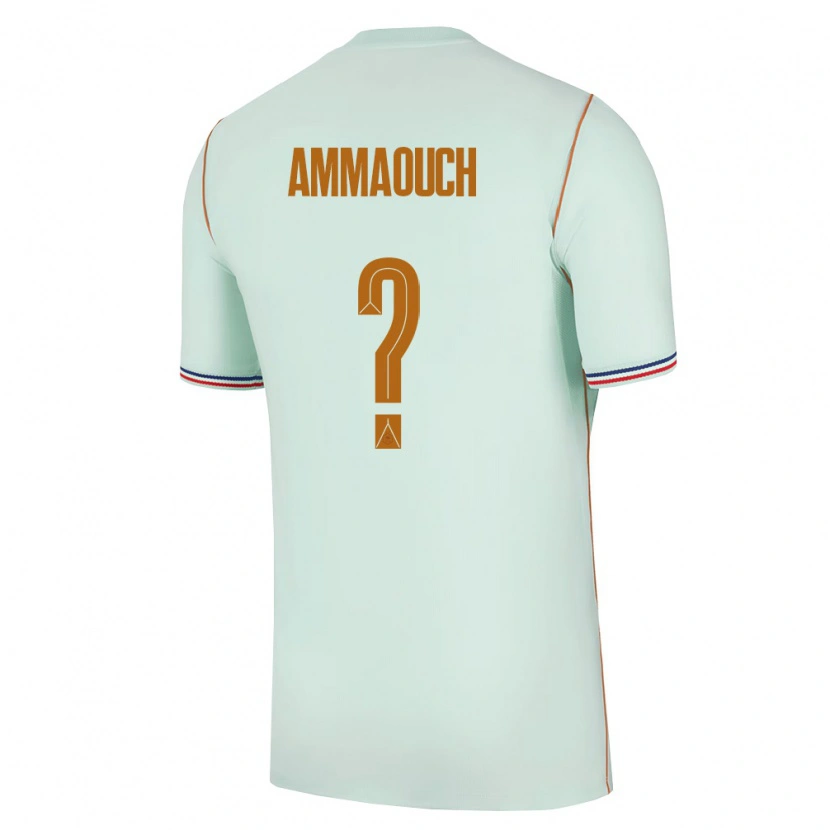Danxen Mujer Camiseta Francia Aymen Amaaouch #0 Verde Oro 2ª Equipación 26-28 La Camisa