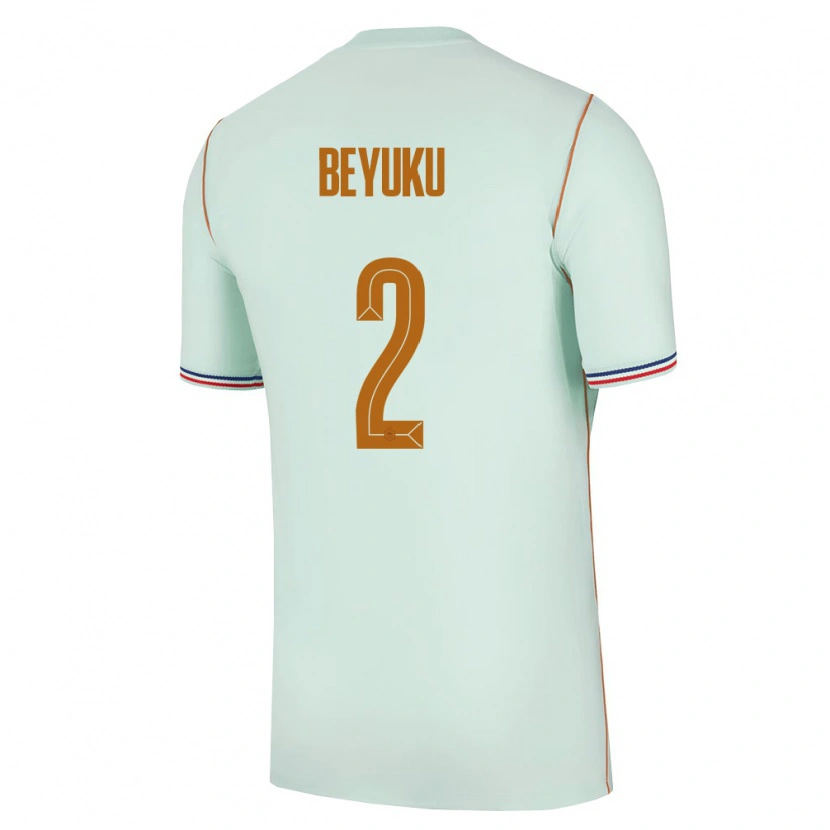 Danxen Mujer Camiseta Francia Gady Beyuku #2 Verde Oro 2ª Equipación 26-28 La Camisa