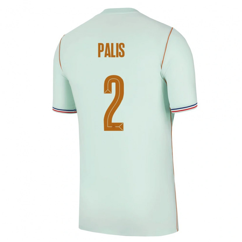 Danxen Mujer Camiseta Francia Ella Palis #2 Verde Oro 2ª Equipación 26-28 La Camisa
