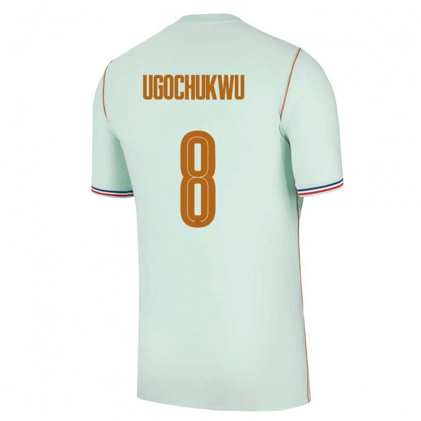 Danxen Mujer Camiseta Francia Lesley Ugochukwu #8 Verde Oro 2ª Equipación 26-28 La Camisa
