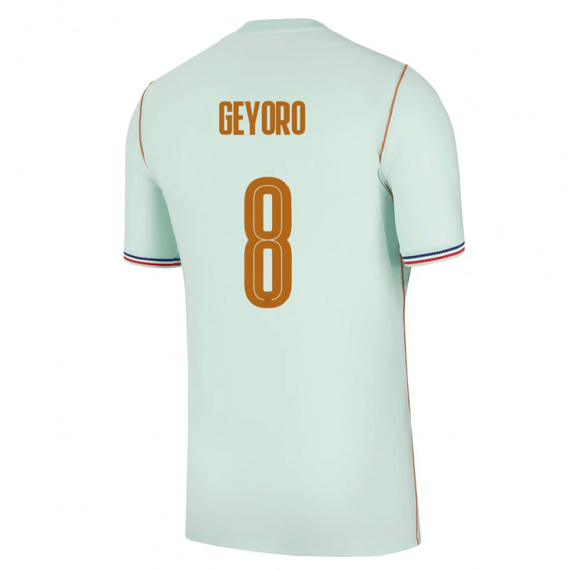 Danxen Mujer Camiseta Francia Grace Geyoro #8 Verde Oro 2ª Equipación 26-28 La Camisa