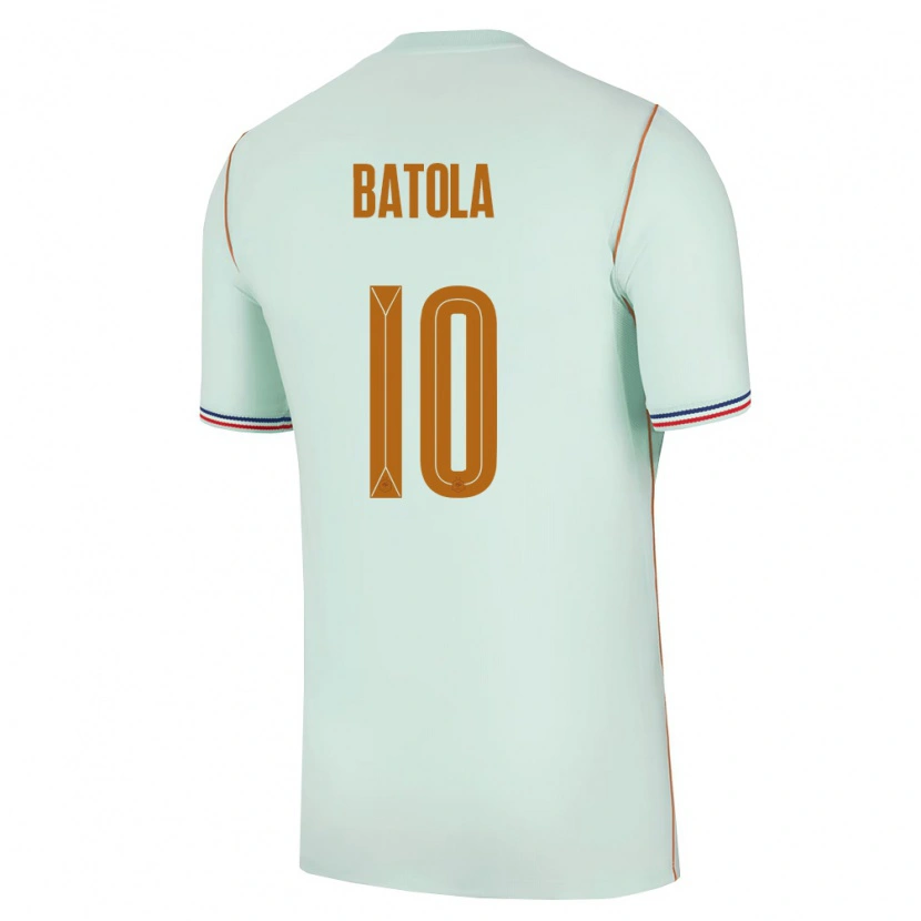 Danxen Mujer Camiseta Francia Christ Batola #10 Verde Oro 2ª Equipación 26-28 La Camisa