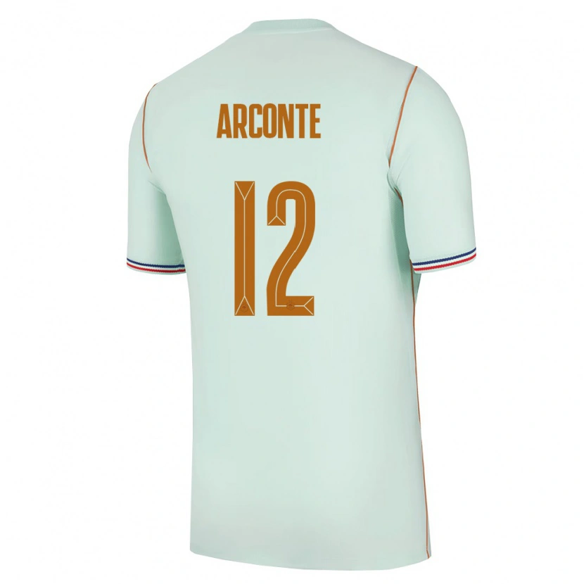 Danxen Mujer Camiseta Francia Tairyk Arconte #12 Verde Oro 2ª Equipación 26-28 La Camisa