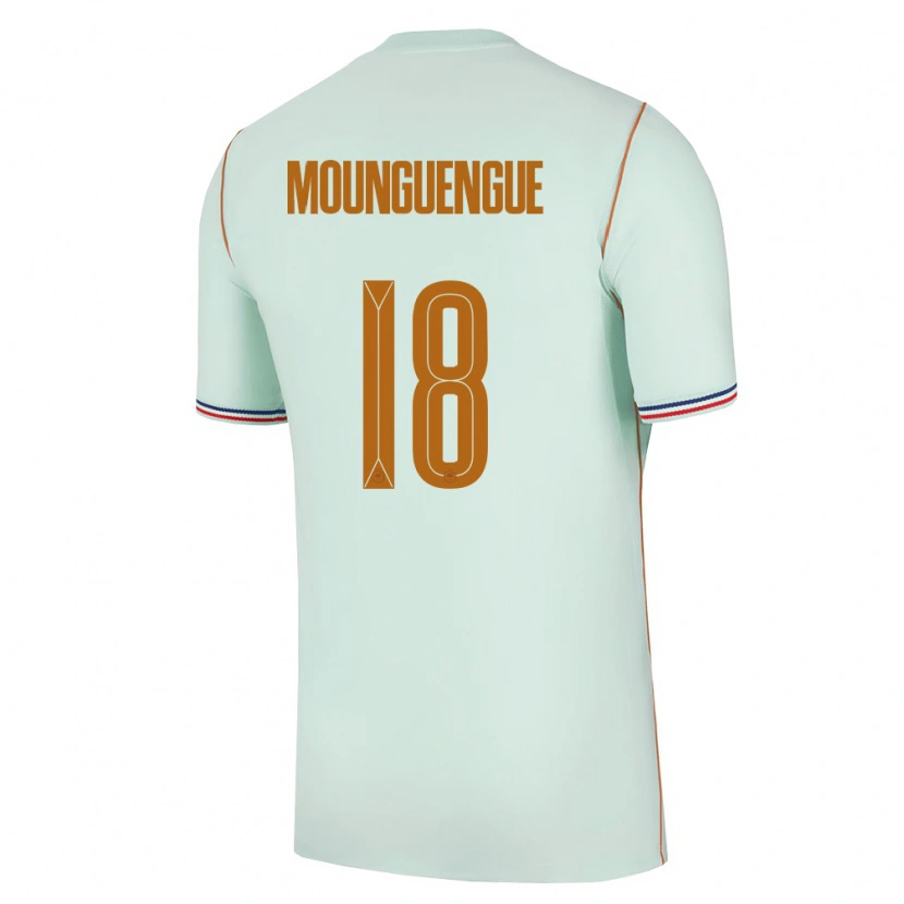 Danxen Mujer Camiseta Francia Pierre Mounguengue #18 Verde Oro 2ª Equipación 26-28 La Camisa
