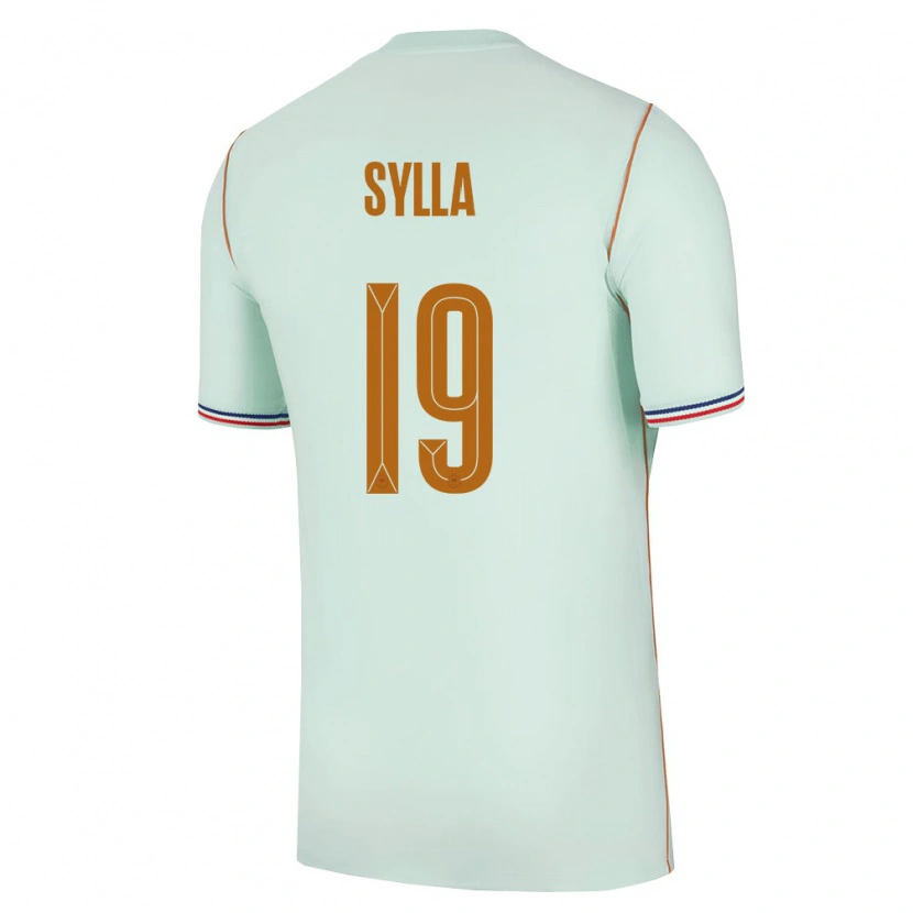 Danxen Mujer Camiseta Francia Fodé Sylla #19 Verde Oro 2ª Equipación 26-28 La Camisa
