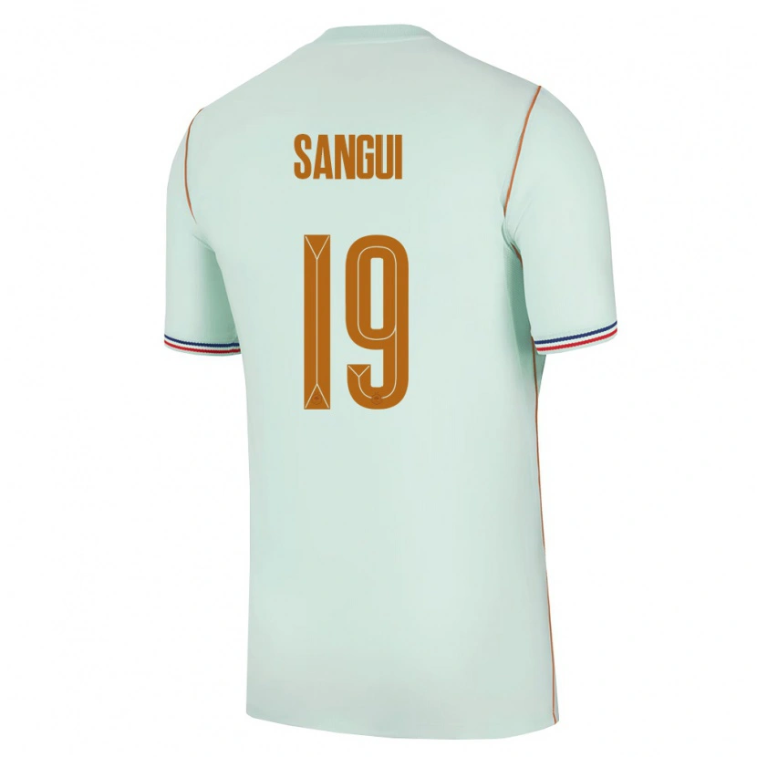 Danxen Mujer Camiseta Francia Nhoa Sangui #19 Verde Oro 2ª Equipación 26-28 La Camisa