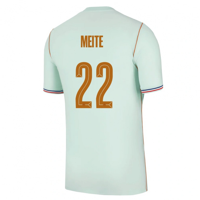 Danxen Mujer Camiseta Francia Kader Meïté #22 Verde Oro 2ª Equipación 26-28 La Camisa
