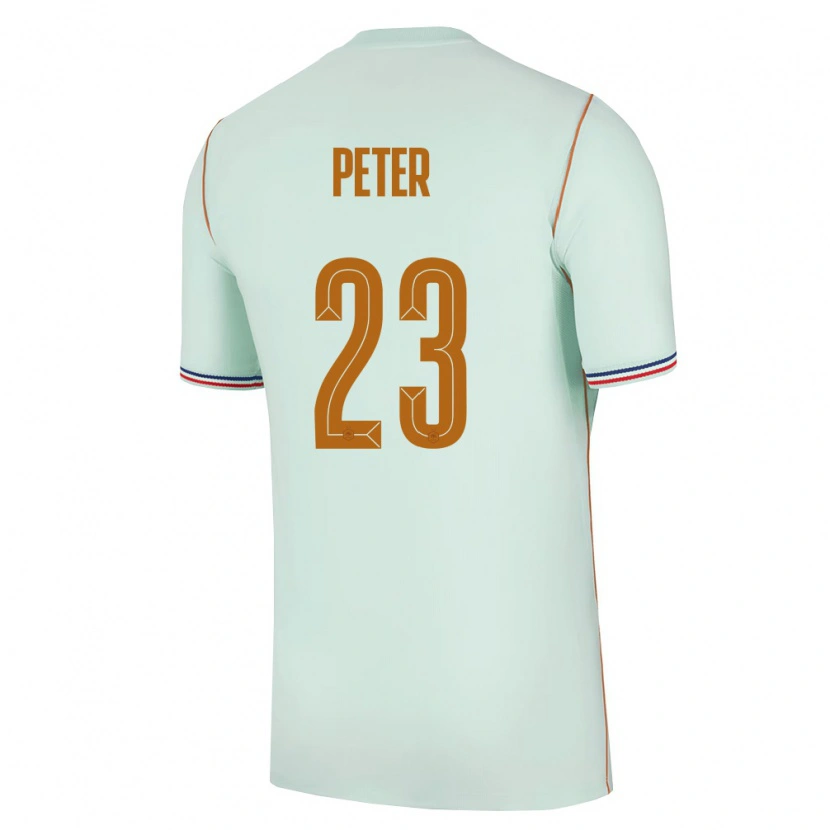 Danxen Mujer Camiseta Francia Prosper Peter #23 Verde Oro 2ª Equipación 26-28 La Camisa