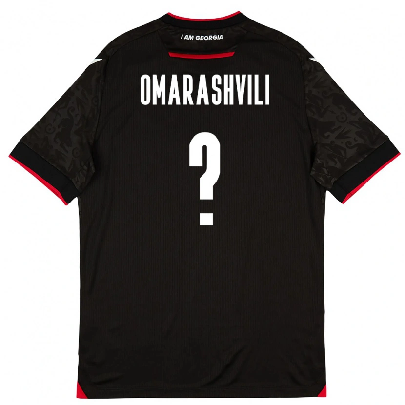 Danxen Mujer Camiseta Georgia Giorgi Omarashvili #0 Negro Blanco Rojo 2ª Equipación 26-28 La Camisa