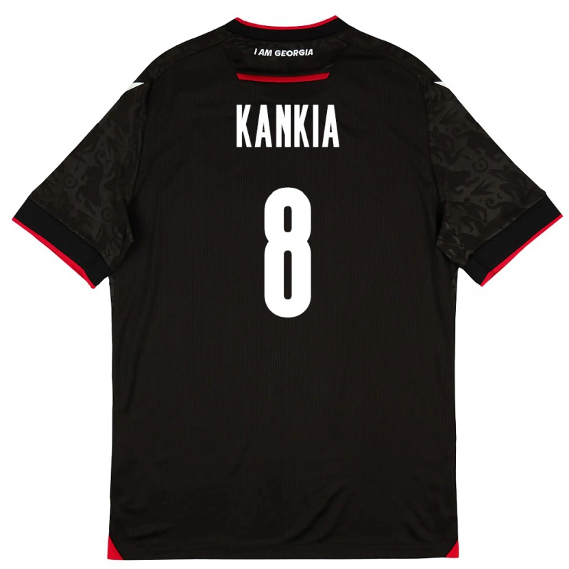 Danxen Mujer Camiseta Georgia Lizzie Kankia #8 Negro Blanco Rojo 2ª Equipación 26-28 La Camisa