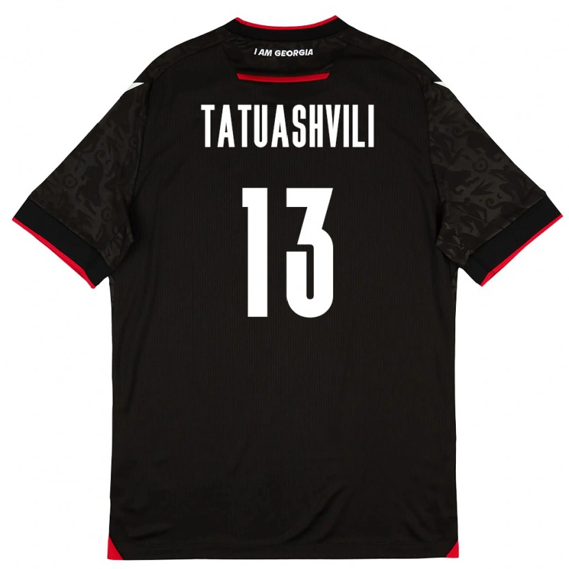 Danxen Mujer Camiseta Georgia Tamar Tatuashvili #13 Negro Blanco Rojo 2ª Equipación 26-28 La Camisa