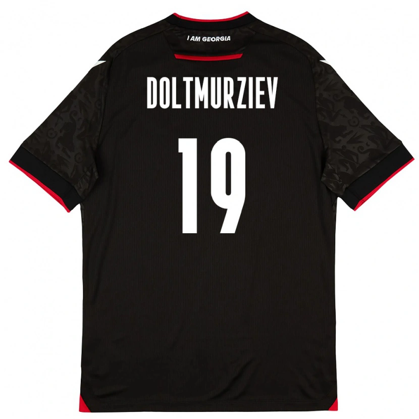 Danxen Mujer Camiseta Georgia Halid Doltmurziev #19 Negro Blanco Rojo 2ª Equipación 26-28 La Camisa