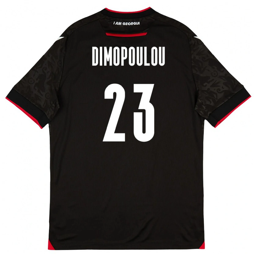 Danxen Mujer Camiseta Georgia Salomi Dimopoulou #23 Negro Blanco Rojo 2ª Equipación 26-28 La Camisa