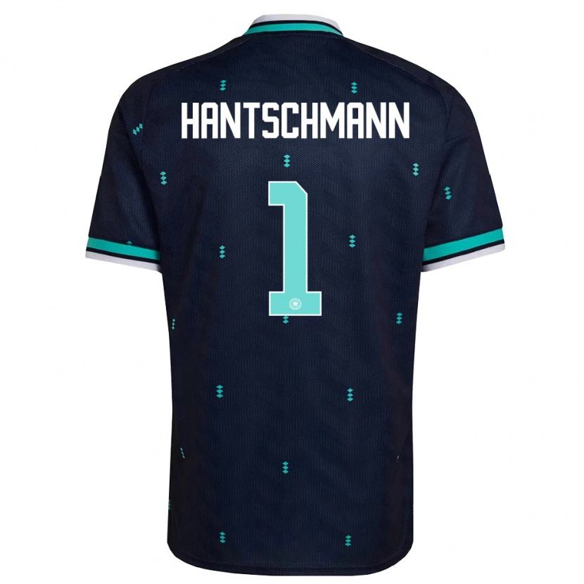 Danxen Mujer Camiseta Alemania Franz Hantschmann #1 Marino Azul Cielo Blanco 2ª Equipación 26-28 La Camisa