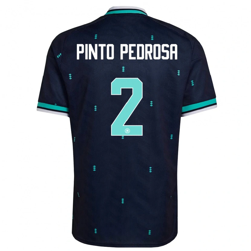 Danxen Mujer Camiseta Alemania Rafael Pinto Pedrosa #2 Marino Azul Cielo Blanco 2ª Equipación 26-28 La Camisa