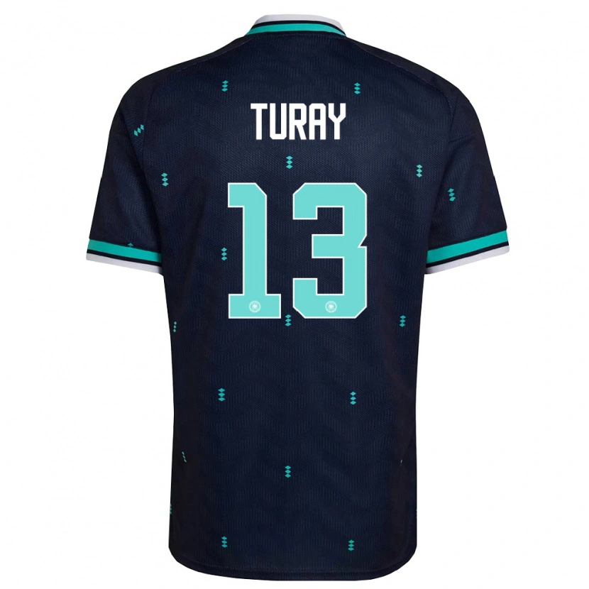 Danxen Mujer Camiseta Alemania Osman Turay #13 Marino Azul Cielo Blanco 2ª Equipación 26-28 La Camisa