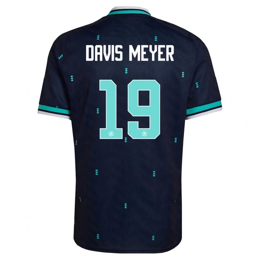 Danxen Mujer Camiseta Alemania John Davis Meyer #19 Marino Azul Cielo Blanco 2ª Equipación 26-28 La Camisa