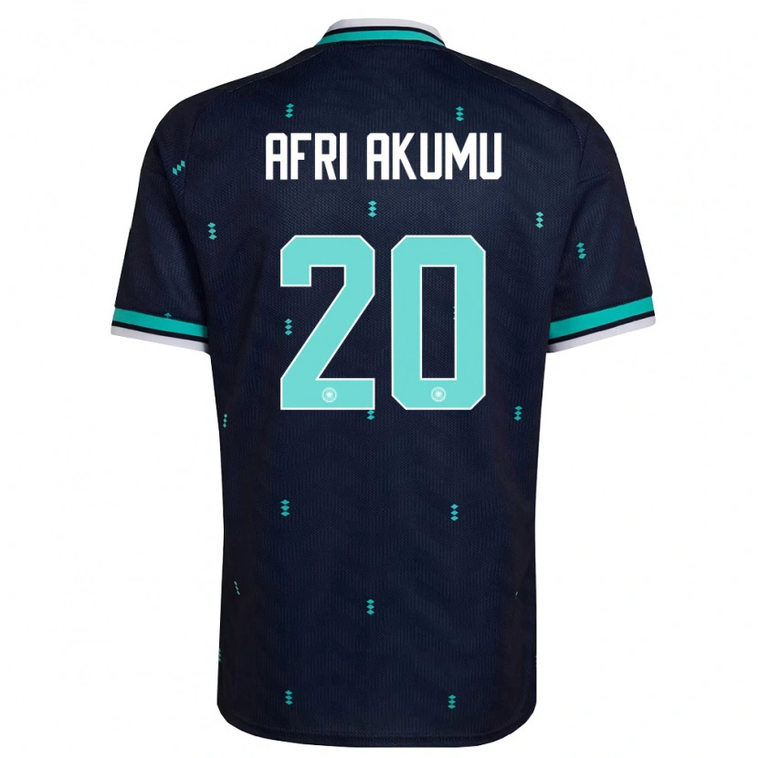 Danxen Mujer Camiseta Alemania Maik Afri Akumu #20 Marino Azul Cielo Blanco 2ª Equipación 26-28 La Camisa