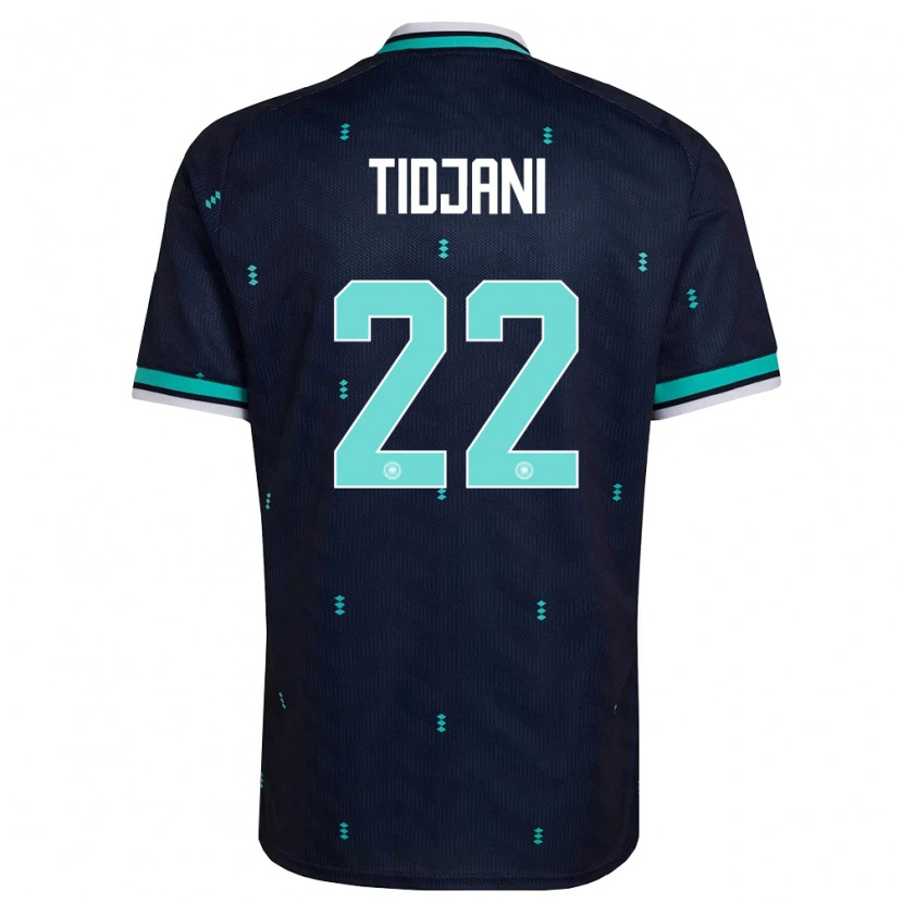 Danxen Mujer Camiseta Alemania Nouh Tidjani #22 Marino Azul Cielo Blanco 2ª Equipación 26-28 La Camisa