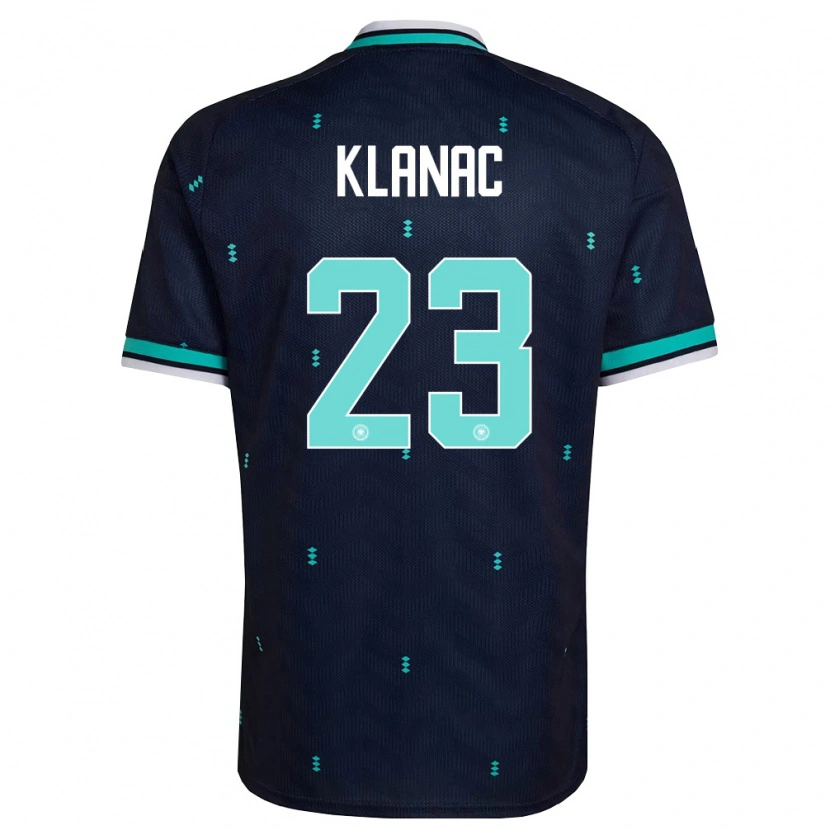 Danxen Mujer Camiseta Alemania Leon Klanac #23 Marino Azul Cielo Blanco 2ª Equipación 26-28 La Camisa