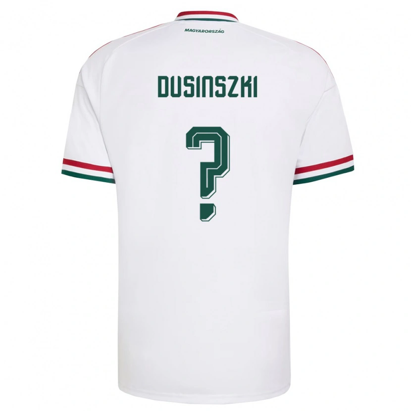 Danxen Mujer Camiseta Hungría Szabolcs Dusinszki #0 Blanco Rojo Verde 2ª Equipación 26-28 La Camisa