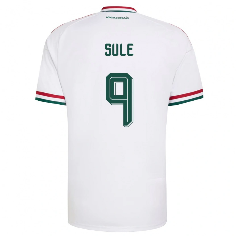 Danxen Mujer Camiseta Hungría Dóra Süle #9 Blanco Rojo Verde 2ª Equipación 26-28 La Camisa