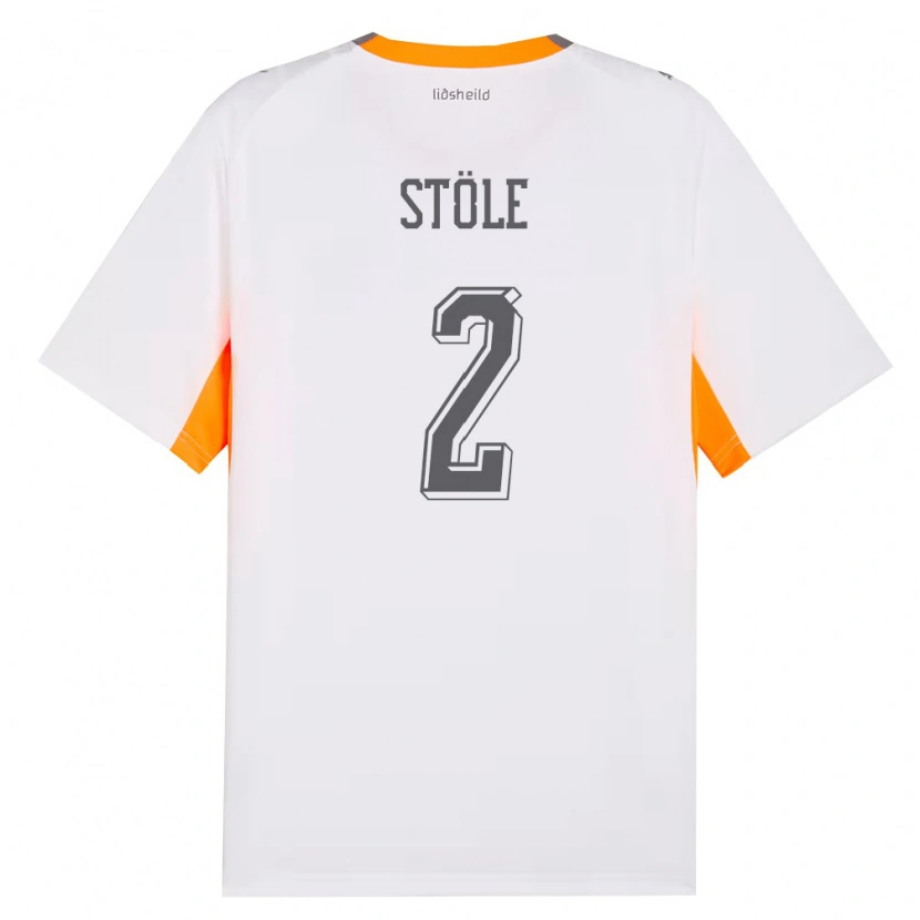 Danxen Mujer Camiseta Islandia Ingimar Torbjörnsson Stöle #2 Blanco Naranja Gris 2ª Equipación 26-28 La Camisa
