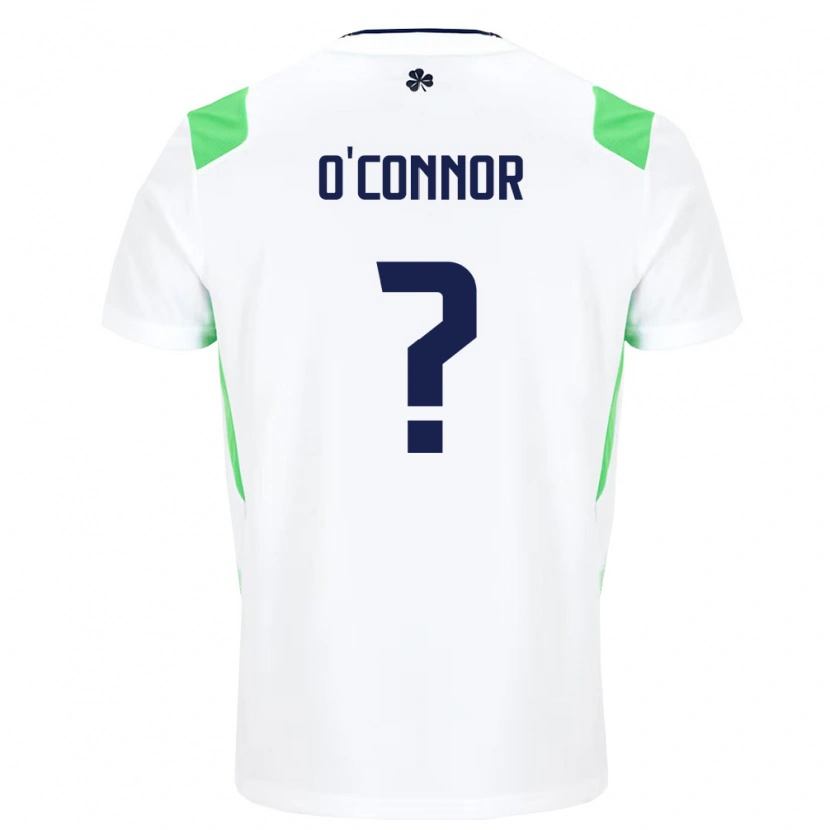 Danxen Mujer Camiseta Irlanda Josh O'connor #0 Blanco Verde Claro 2ª Equipación 26-28 La Camisa