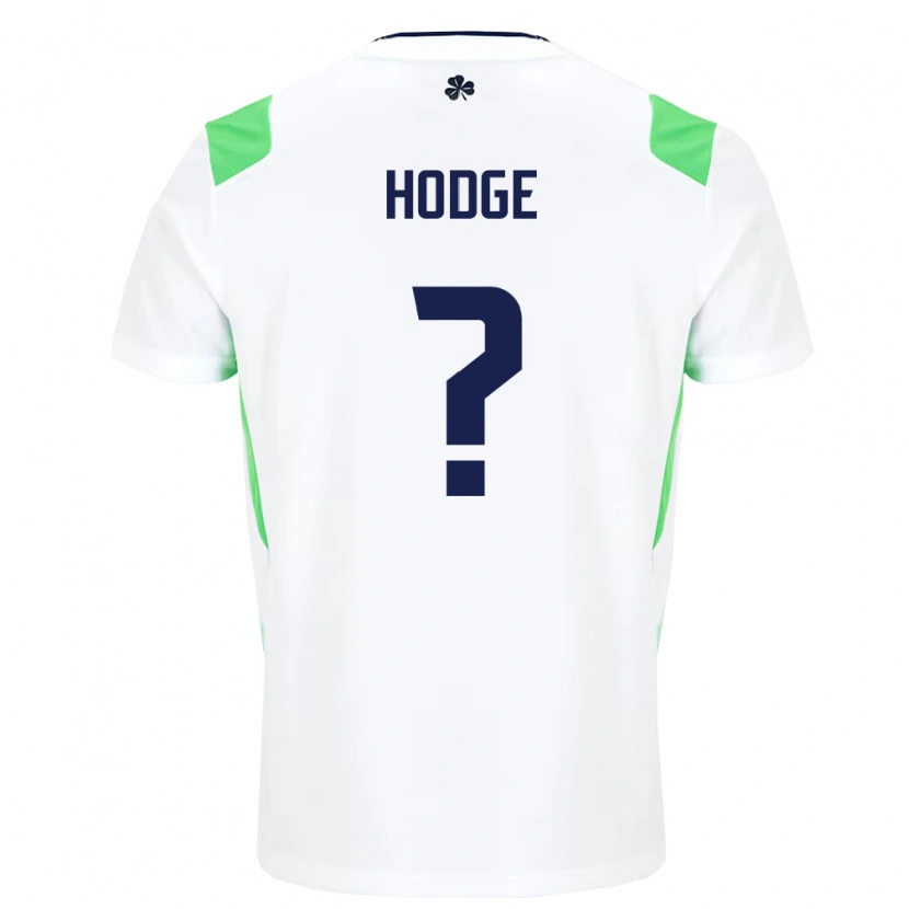 Danxen Mujer Camiseta Irlanda Joe Hodge #0 Blanco Verde Claro 2ª Equipación 26-28 La Camisa