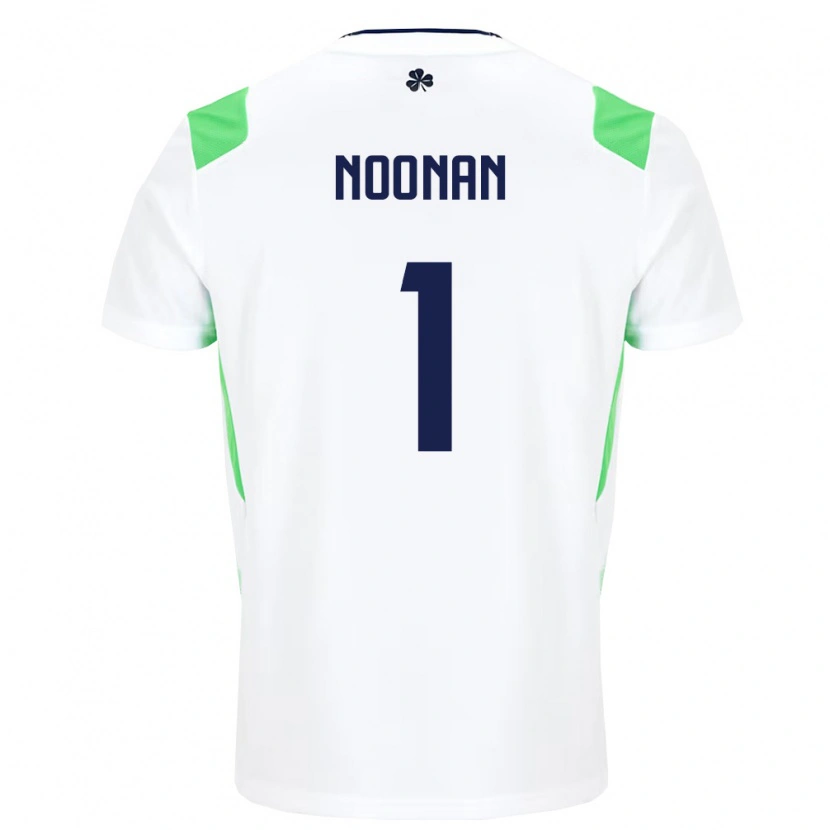 Danxen Mujer Camiseta Irlanda Alex Noonan #1 Blanco Verde Claro 2ª Equipación 26-28 La Camisa