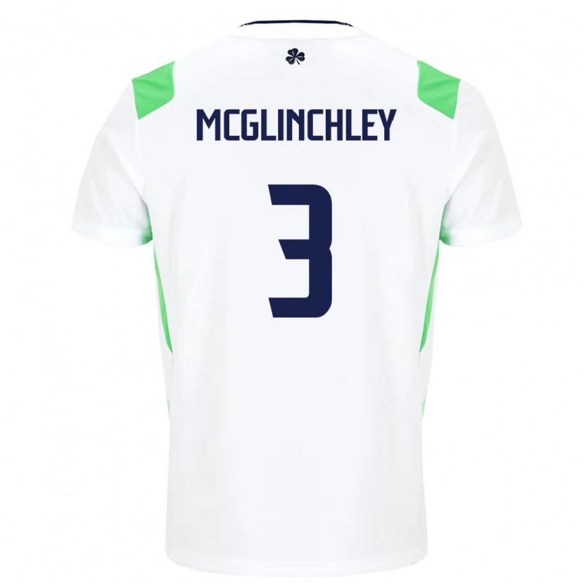 Danxen Mujer Camiseta Irlanda Harry Mcglinchley #3 Blanco Verde Claro 2ª Equipación 26-28 La Camisa