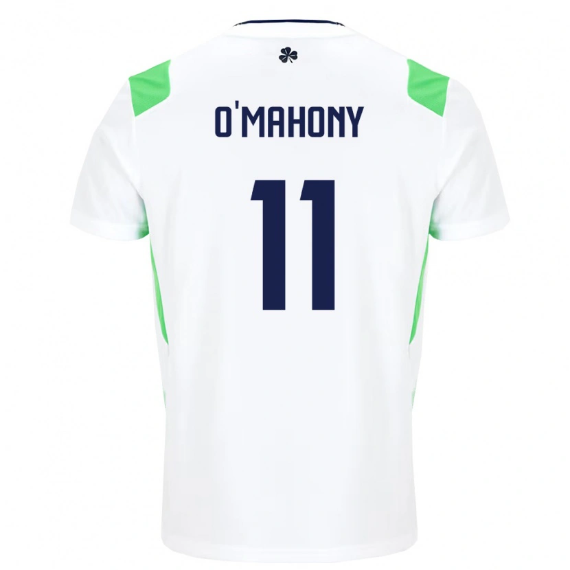 Danxen Mujer Camiseta Irlanda Éabha O'mahony #11 Blanco Verde Claro 2ª Equipación 26-28 La Camisa