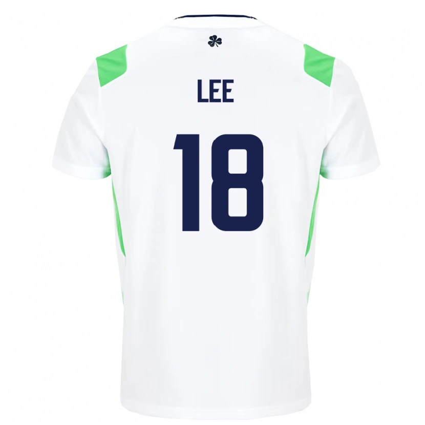 Danxen Mujer Camiseta Irlanda Brody Lee #18 Blanco Verde Claro 2ª Equipación 26-28 La Camisa