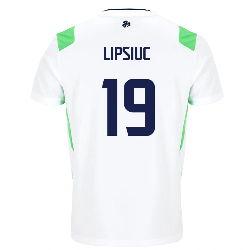 Danxen Mujer Camiseta Irlanda Darius Lipsiuc #19 Blanco Verde Claro 2ª Equipación 26-28 La Camisa