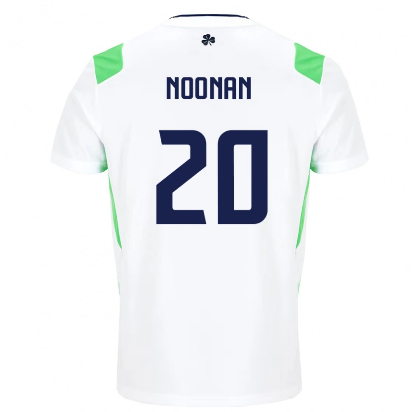Danxen Mujer Camiseta Irlanda Michael Noonan #20 Blanco Verde Claro 2ª Equipación 26-28 La Camisa