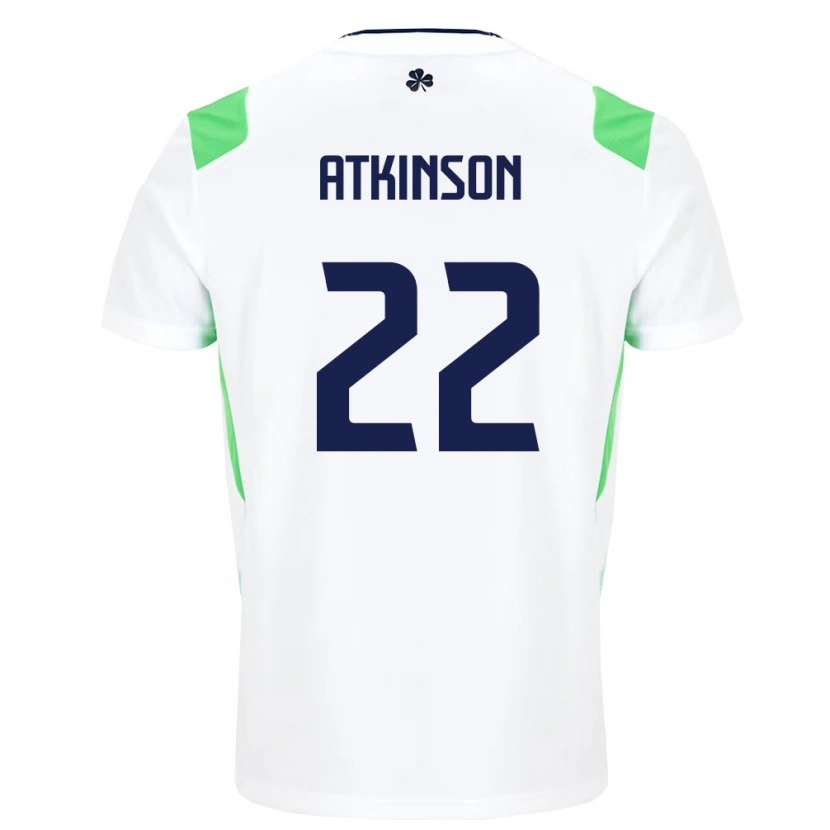 Danxen Mujer Camiseta Irlanda Isibeal Atkinson #22 Blanco Verde Claro 2ª Equipación 26-28 La Camisa