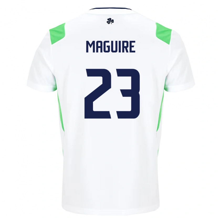 Danxen Mujer Camiseta Irlanda Aaron Maguire #23 Blanco Verde Claro 2ª Equipación 26-28 La Camisa