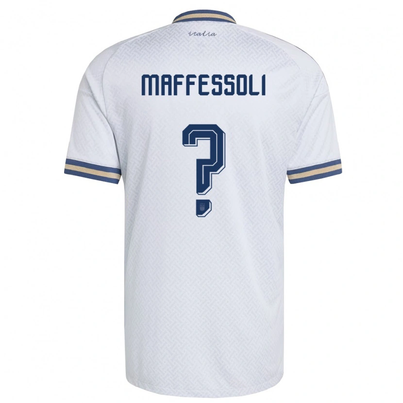 Danxen Mujer Camiseta Italia Manuel Maffessoli #0 Marfil Marino Oro 2ª Equipación 26-28 La Camisa