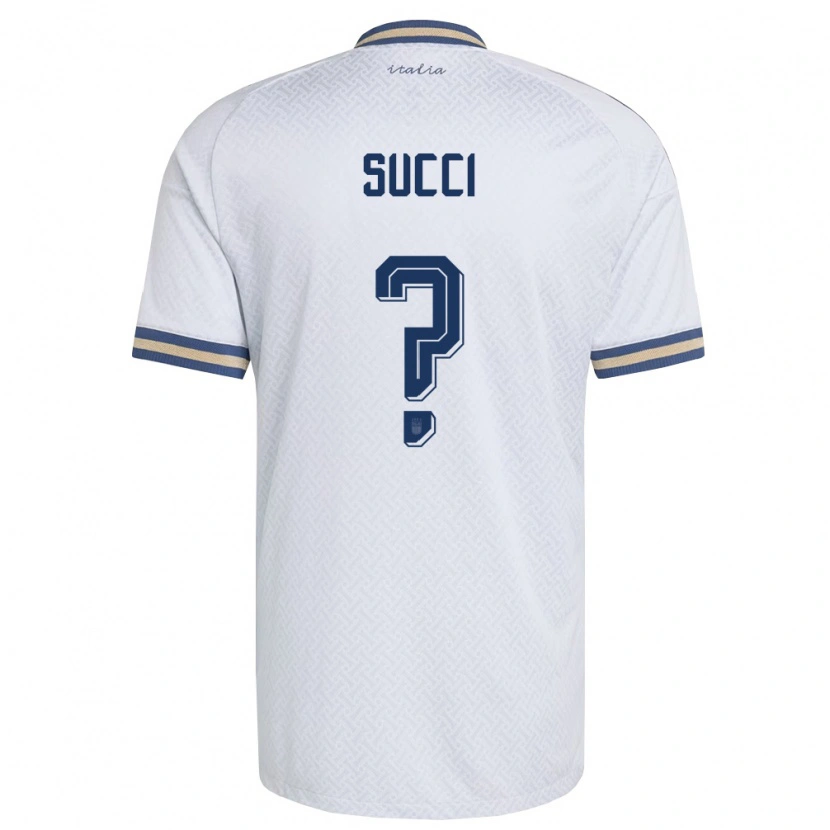 Danxen Mujer Camiseta Italia Diego Succi #0 Marfil Marino Oro 2ª Equipación 26-28 La Camisa