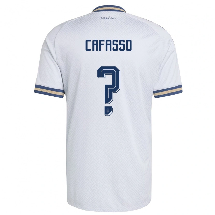 Danxen Mujer Camiseta Italia Giuseppe Cafasso #0 Marfil Marino Oro 2ª Equipación 26-28 La Camisa