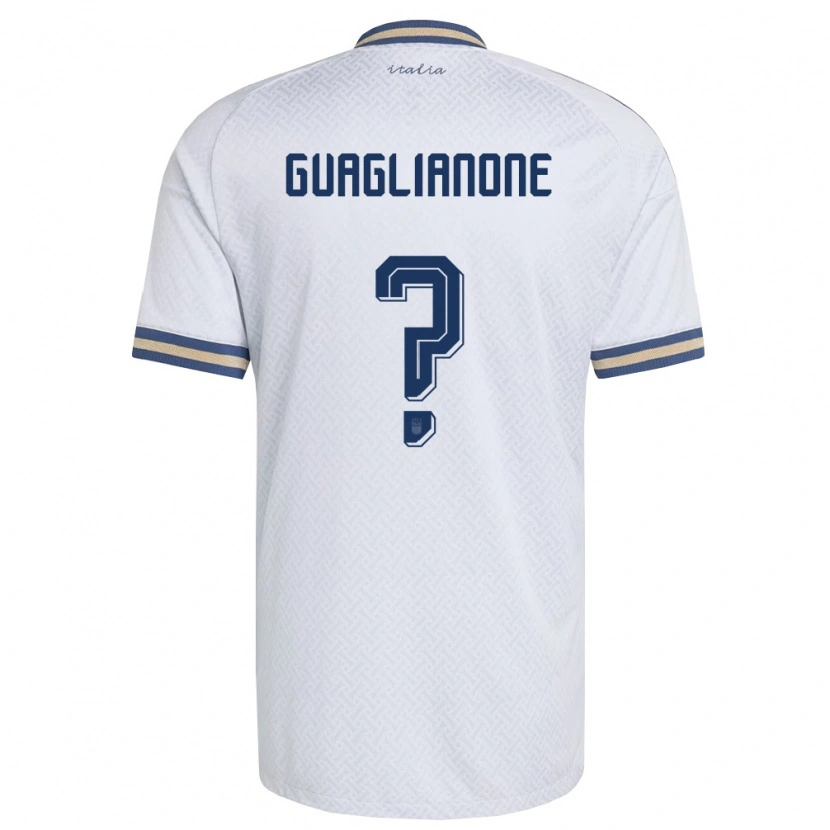 Danxen Mujer Camiseta Italia Mattia Guaglianone #0 Marfil Marino Oro 2ª Equipación 26-28 La Camisa