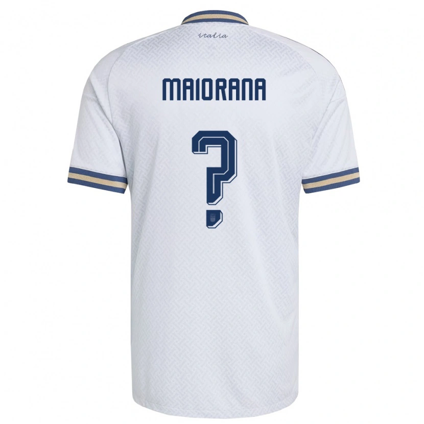 Danxen Mujer Camiseta Italia Stefano Maiorana #0 Marfil Marino Oro 2ª Equipación 26-28 La Camisa