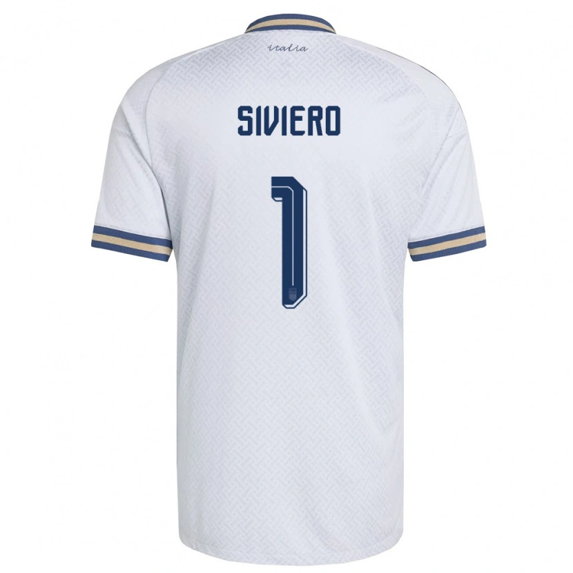 Danxen Mujer Camiseta Italia Lapo Siviero #1 Marfil Marino Oro 2ª Equipación 26-28 La Camisa