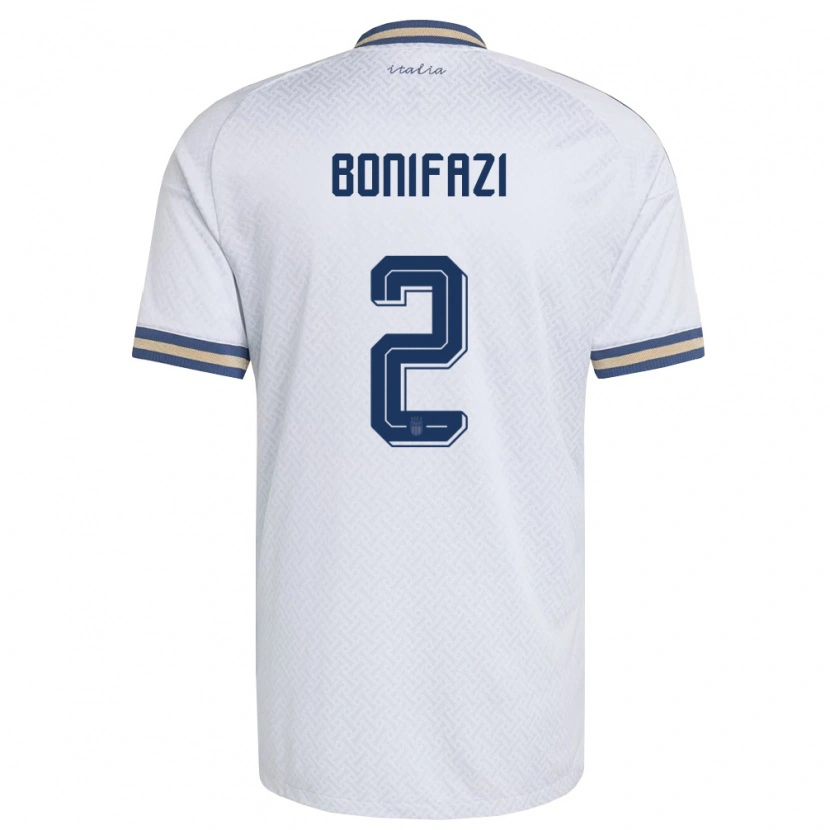 Danxen Mujer Camiseta Italia Giampaolo Bonifazi #2 Marfil Marino Oro 2ª Equipación 26-28 La Camisa