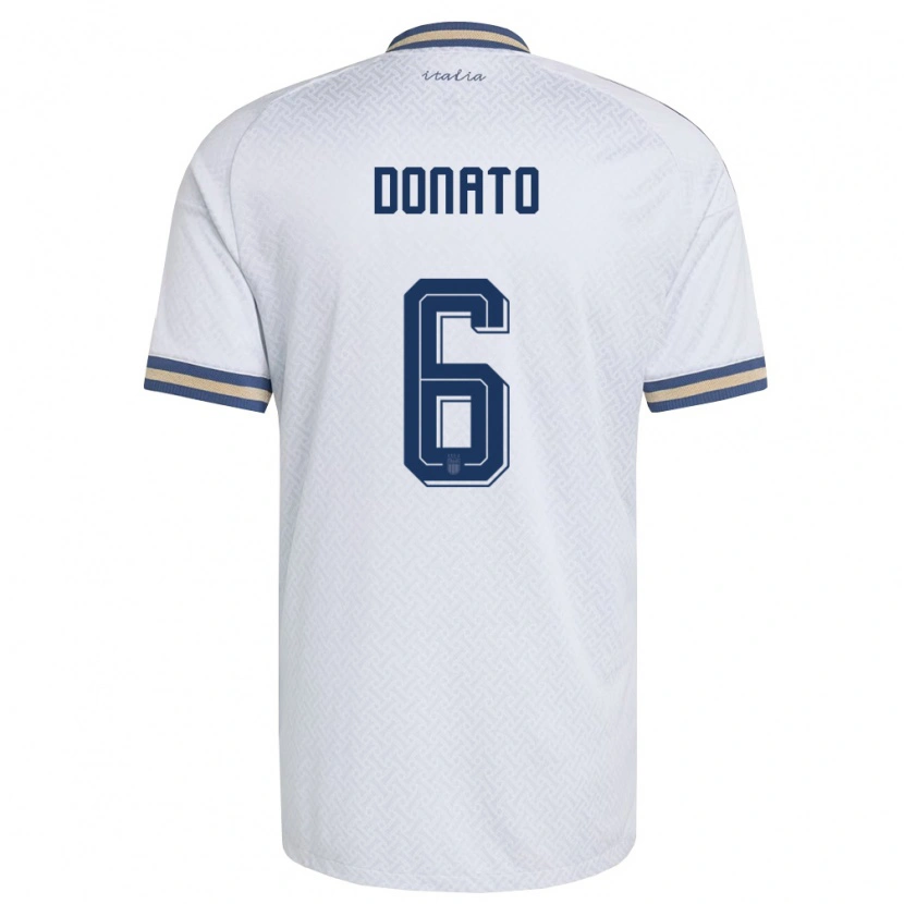 Danxen Mujer Camiseta Italia Andrea Donato #6 Marfil Marino Oro 2ª Equipación 26-28 La Camisa