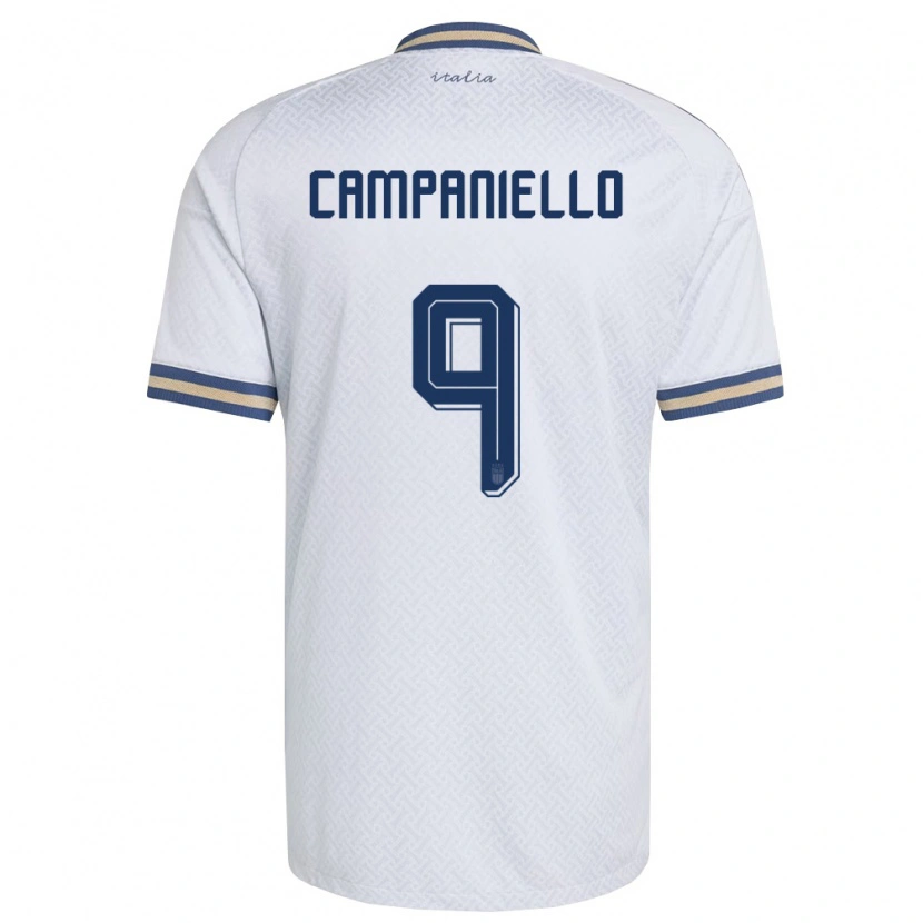 Danxen Mujer Camiseta Italia Thomas Campaniello #9 Marfil Marino Oro 2ª Equipación 26-28 La Camisa