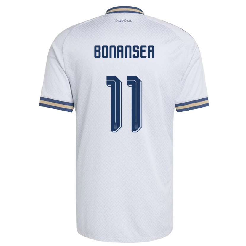 Danxen Mujer Camiseta Italia Barbara Bonansea #11 Marfil Marino Oro 2ª Equipación 26-28 La Camisa