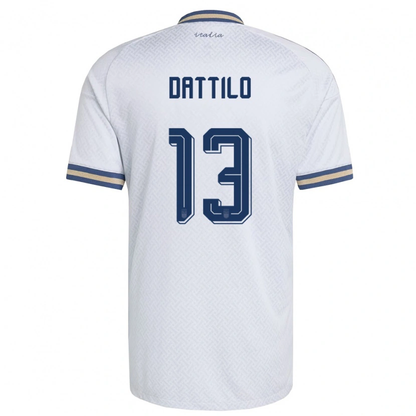 Danxen Mujer Camiseta Italia Lorenzo Dattilo #13 Marfil Marino Oro 2ª Equipación 26-28 La Camisa